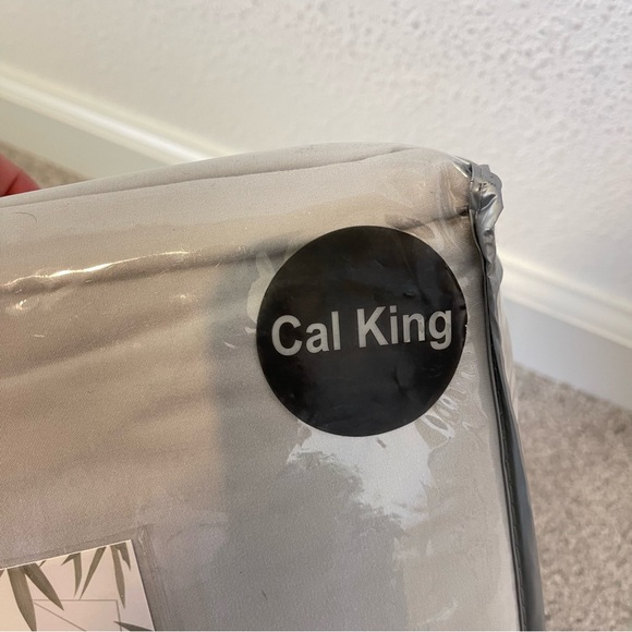 Bibb Home Luxury Bamboo Sheet Set California King Gray 2000 Thread Count Soft - Picture 3 of 5